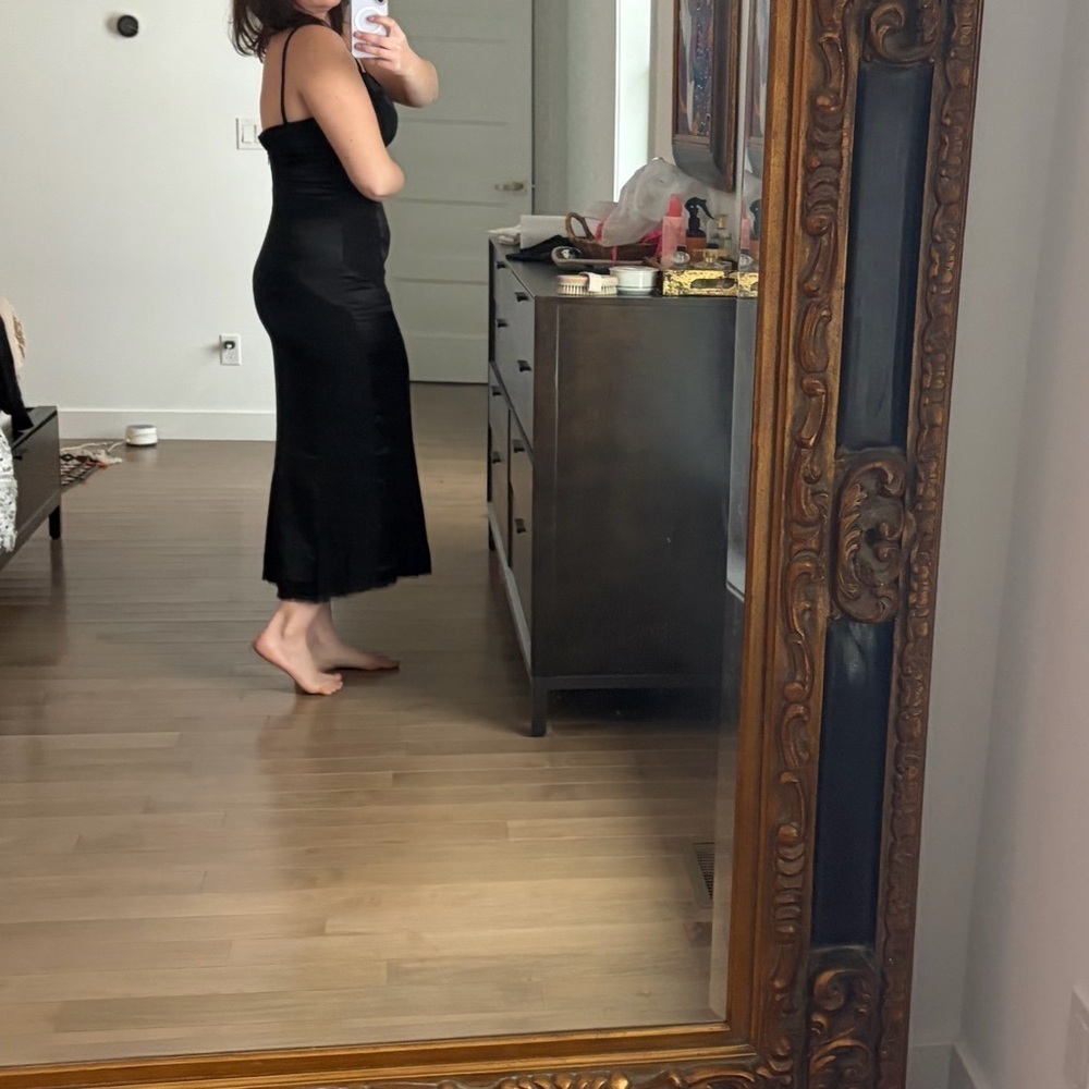Vintage Alyce Designs Black Midi Dress 90s - Picture 3 of 8